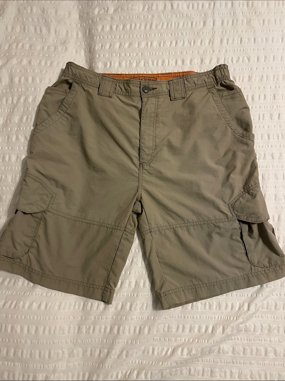 Field & Stream Men's Beige / Tan Cargo Utility Shorts Size Large
